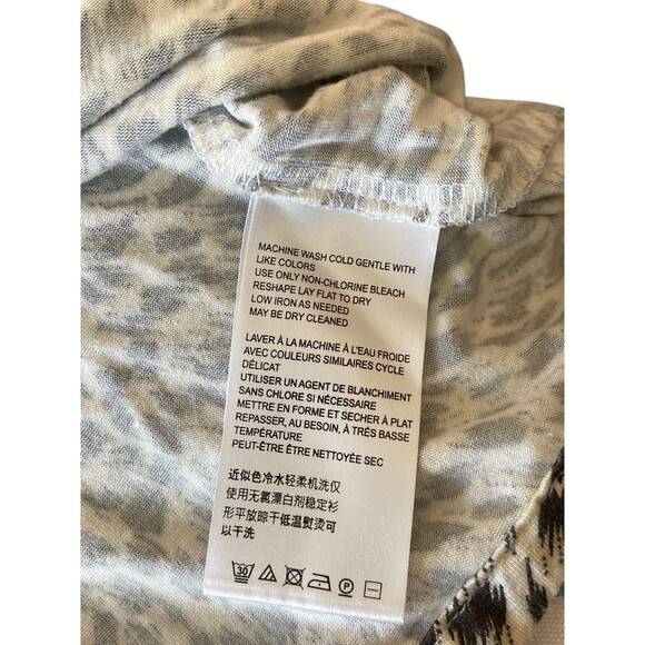 Anthropologie Womens Top Size S Cascais Off Shoulder Leopard‎ Print - Picture 11 of 12